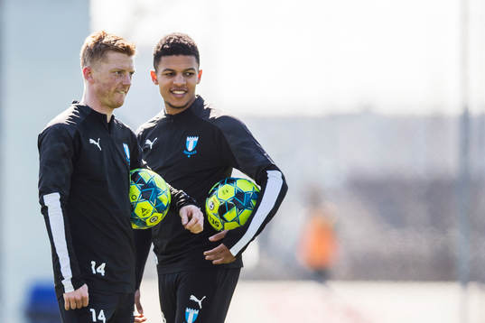 Malmö FFs Anders Christiansen och Romain Gall