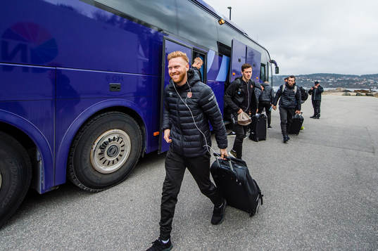 Fredrik Kjernmoen Carlsen of Aalesund arrives