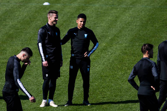 Malmö FFs Markus Rosenberg och Romain Gall