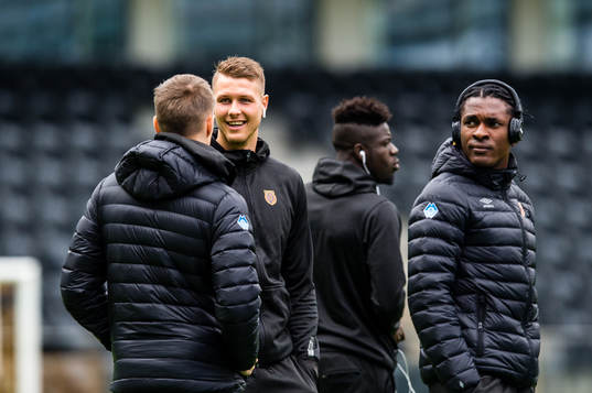 Holmbert Aron Briem Fridjonsson and Tega George of Aalesund