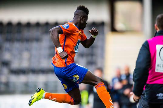 Pape Habib Gueye of Aalesund celebrates