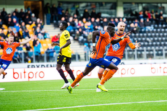 Pape Habib Gueye of Aalesund celebrates