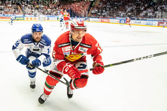 Leksands Oskar Lang och Moras Kevin Gagné