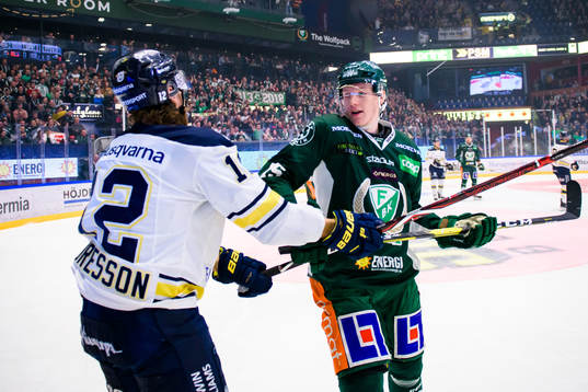 s Andreas Thuresson  och Färjestads Gustav Rydahl