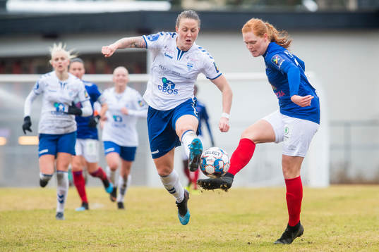 Isabell Herlovsen of Kolbotn and Stine Pedersen of