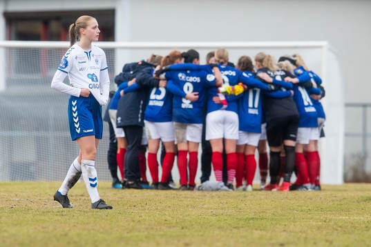 Kristin Holmen of Kolbotn looks dejected