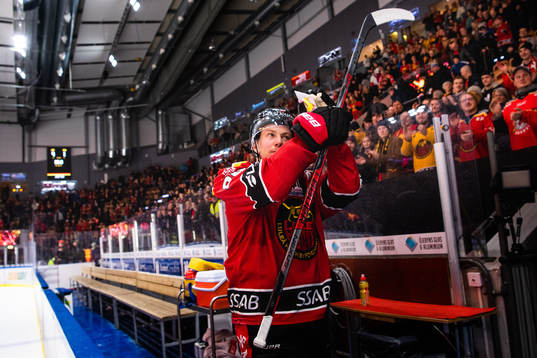 Luleås Erik Gustafsson jublar