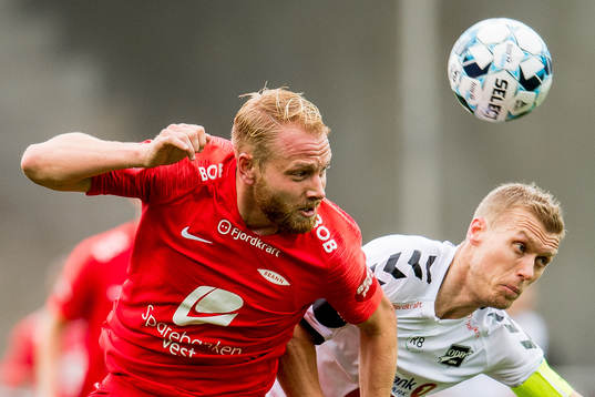 Henrik Kjelsrud Johansen of Brann and Steffen Hagen of Odd