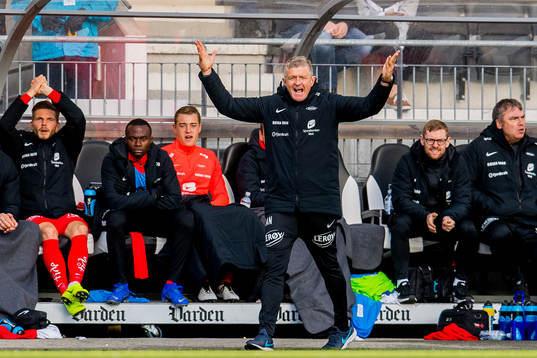 Lars Arne Nilsen, head coach of Brann, reacts