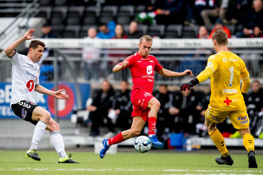 Fredrik Semb Berge of Odd, Petter Dahle Strand of Brann and