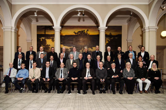 Gruppbild på medaljörerna
