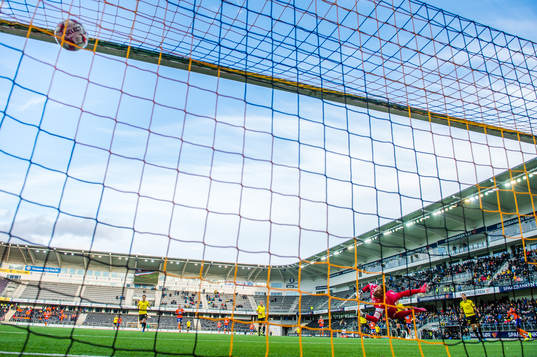 Pape Habib Gueye of Aalesund scores the 0-1 goal