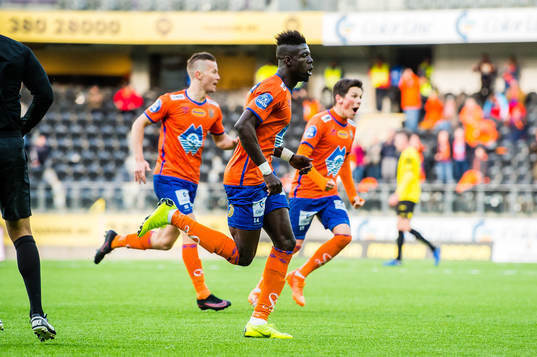 Pape Habib Gueye of Aalesund celebrates