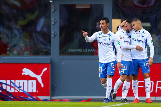 IFK Norrköpings Jordan Larsson jublar