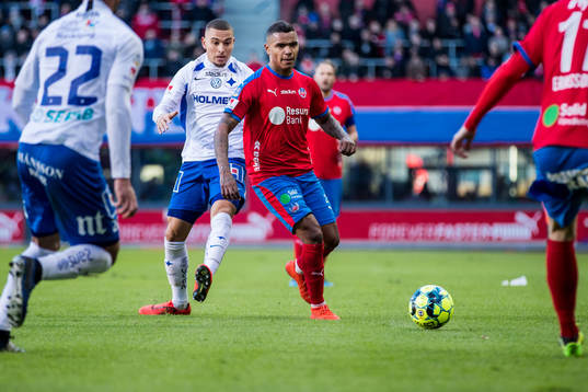 IFK Norrköpings Jordan Larsson och Helsingborgs Wanderson