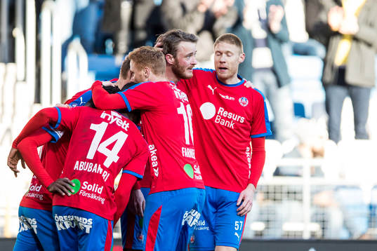 Helsingborgs Rasmus Jönsson jublar
