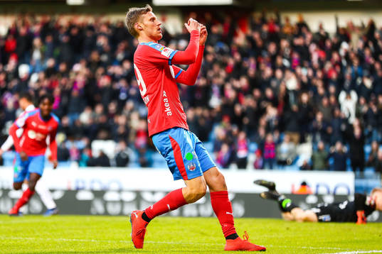 Helsingborgs Andri Bjarnason jublar