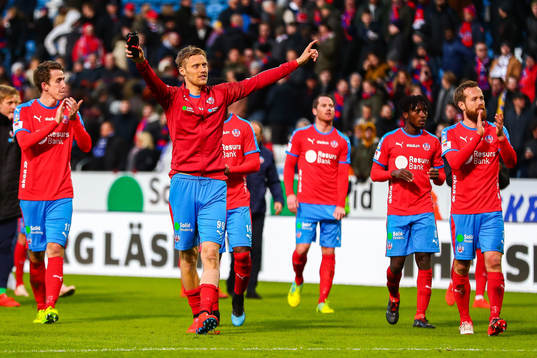 Helsingborgs Andri Bjarnason jublar