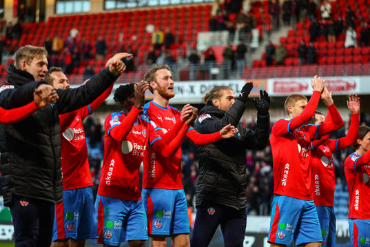 Helsingborgs spelare jublar