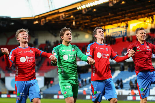 Helsingborgs spelare jublar