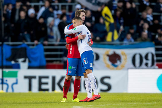 Helsingborgs Adam Eriksson och IFK Norrköpings Jordan