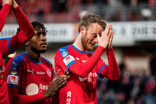 Helsingborgs Rasmus Jönsson jublar