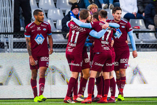 Players of Molde celebrates