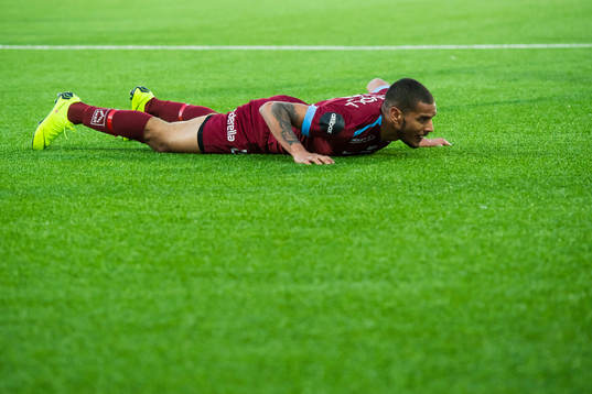Ohi Omoijuanfo of Molde looks dejected