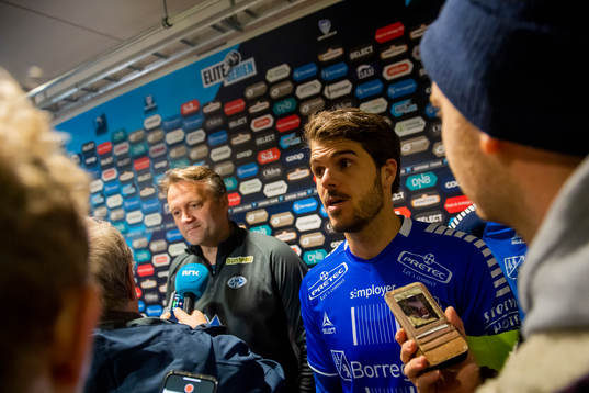 Erling Moe, head coach of Molde, and Joachim Thomassen of