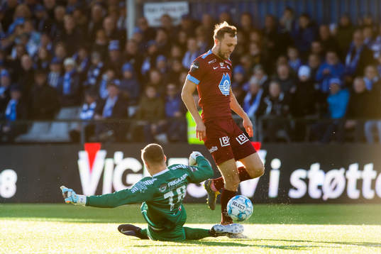 Goalkeeper Aleksandr Vasyutin of Sarpsborg 08 and Magnus