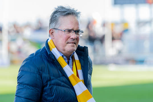 Falkenbergs ordförande Patrik Hanell före fotbollsmatchen