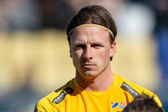 Falkenbergs Carl Johansson före fotbollsmatchen i