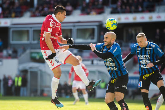 Kalmars Romário Pereira Sipião och Sirius Karl Larson