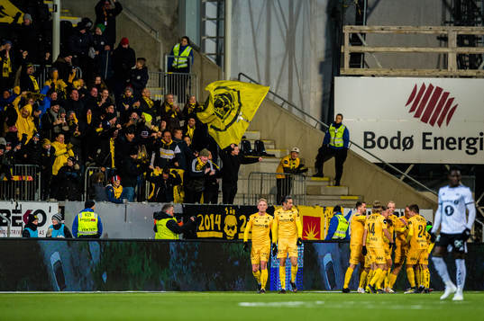 Morten Ågnes Konradsen of Bodø/Glimt celebrates