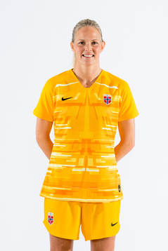 Goalkeeper Ingrid Hjelmseth of Norway poses for a portrait