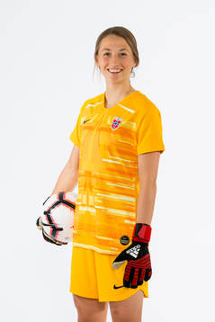 Goalkeeper Cecilie Fiskerstrand of Norway poses for a