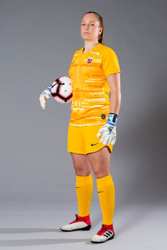 Goalkeeper Aurora Mikalsen of Norway poses for a portrait