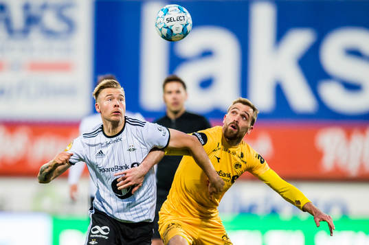 Alexander Toft Søderlund of Rosenborg and Brede Mathias