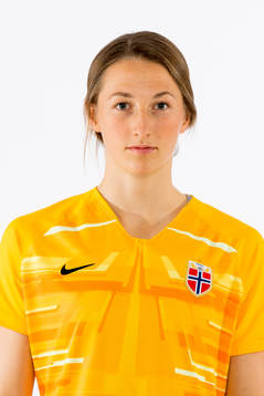 Goalkeeper Cecilie Fiskerstrand of Norway poses for a