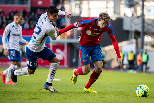 IFK Norrköpings Ian Smith och Helsingborgs Adam Eriksson