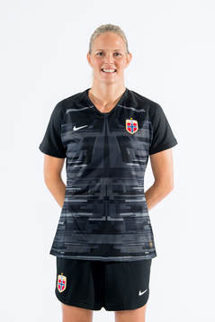 Goalkeeper Ingrid Hjelmseth of Norway poses for a portrait