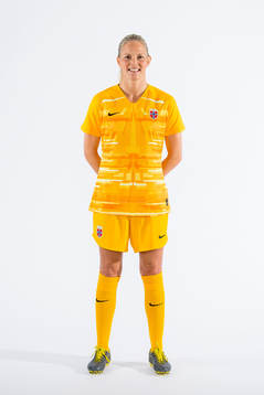 Goalkeeper Ingrid Hjelmseth of Norway poses for a portrait