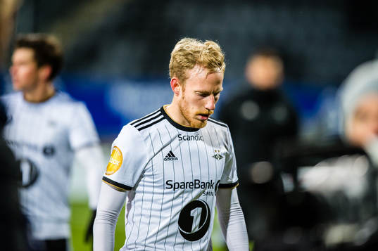 Gjermund Åsen of Rosenborg looks dejected