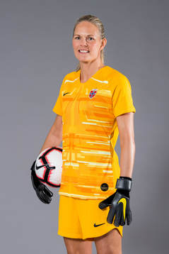 Goalkeeper Ingrid Hjelmseth of Norway poses for a portrait