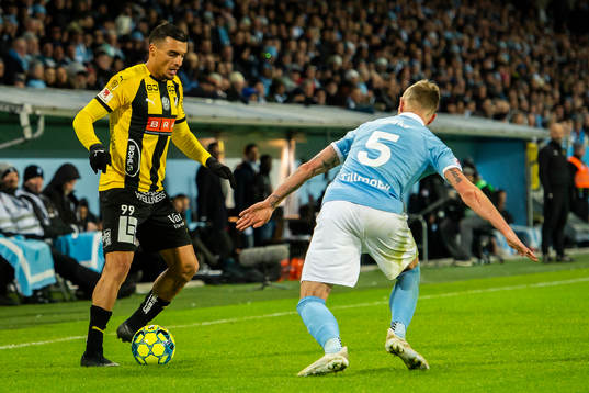 Häckens Ahmed Yasin och Malmö FFs Sören Rieks