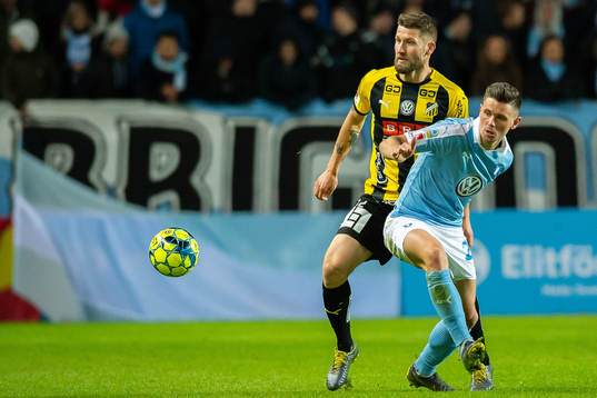 Häckens Joona Toivo och Malmö FFs Marcus Antonsson