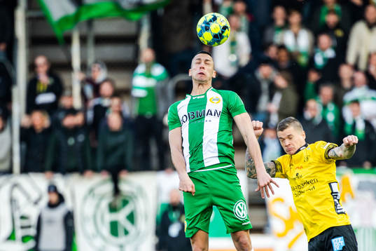 Hammarbys Nikola Djurdjic och Elfsborgs Samuel Holmén
