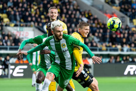 Hammarbys Simon Sandberg och Elfsborgs Joakim Nilsson