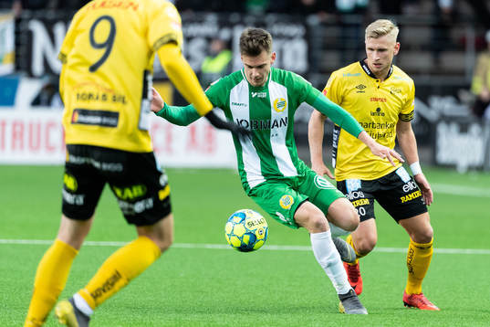 Hammarbys Alexander Kacaniklic och Elfsborgs Simon Strand
