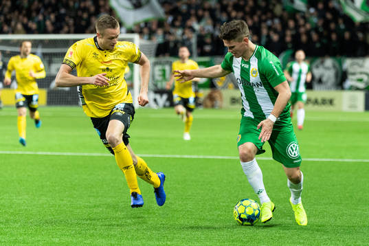 Hammarbys Vidar Örn Kjartansson och Elfsborgs Stian Rode